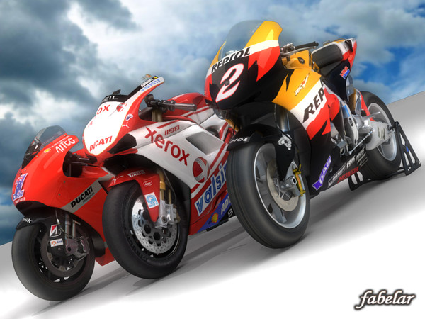 3 motorcycles honda 3d max - Superbike pack 3 by fabelar