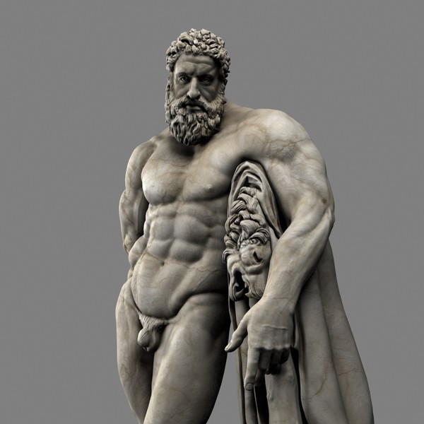 colossal statue hercules farnese 3d max - Hercules Farnese by clay master