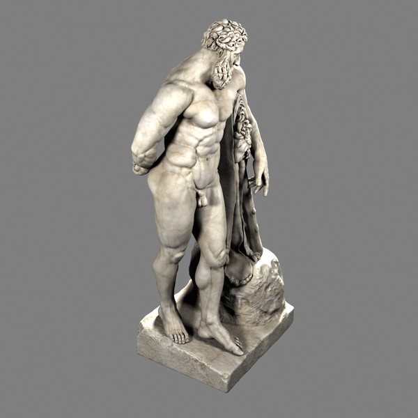 colossal statue hercules farnese 3d max - Hercules Farnese by clay master