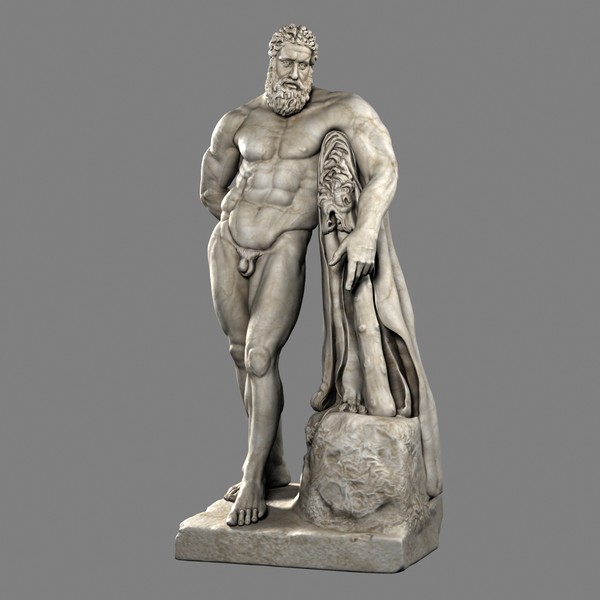 colossal statue hercules farnese 3d max - Hercules Farnese by clay master