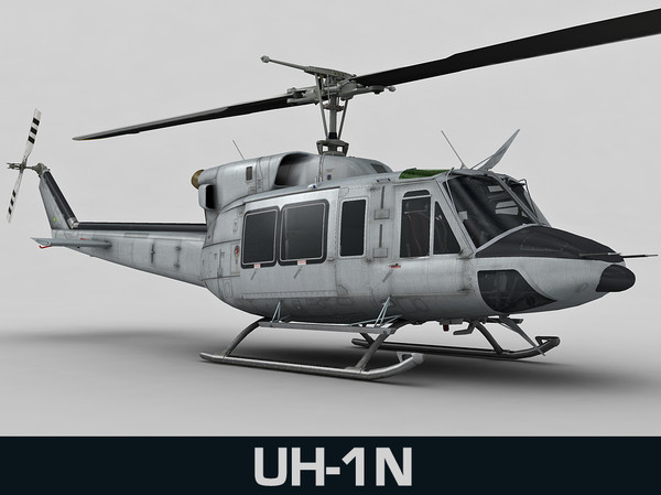 Bell UH-1N 3D Models