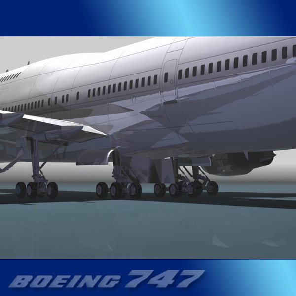 3d 747-400 airliner british airways model - Boeing 747-400 Airliner (British Airways) by PerspectX