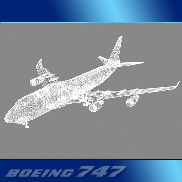 3d 747-400 airliner british airways model - Boeing 747-400 Airliner (British Airways) by PerspectX