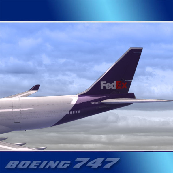 3d 747-400 airliner freight - Boeing 747-400 Airliner (FedEX) by PerspectX