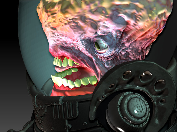 alien retro 3ds - Retro Alien by timbowden