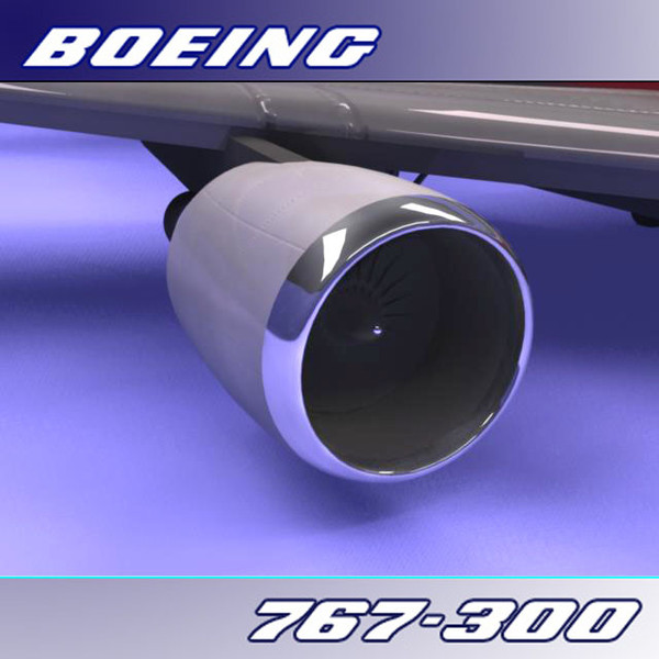 3d 767-300 qantas - Boeing 767-300 (Qantas) by PerspectX