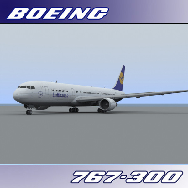 3d 767-300 lufthansa - Boeing 767-300 (Lufthansa) by PerspectX