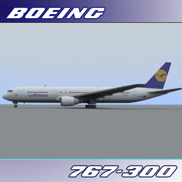 3d 767-300 lufthansa - Boeing 767-300 (Lufthansa) by PerspectX