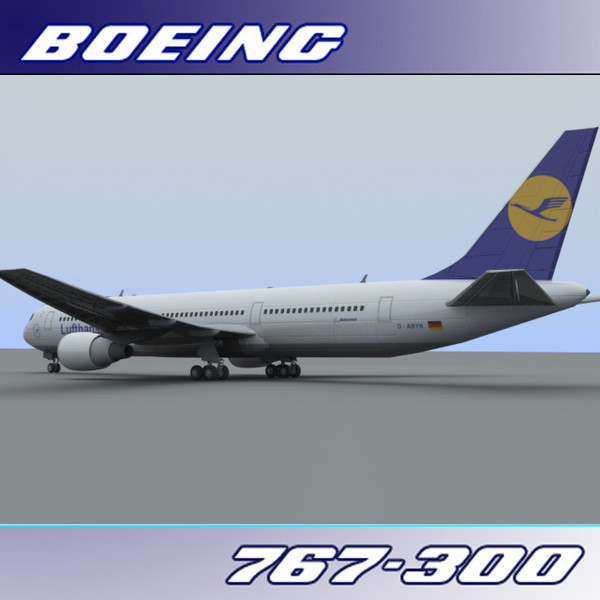 3d 767-300 lufthansa - Boeing 767-300 (Lufthansa) by PerspectX
