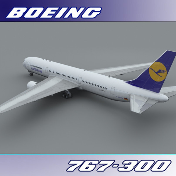 3d 767-300 lufthansa - Boeing 767-300 (Lufthansa) by PerspectX