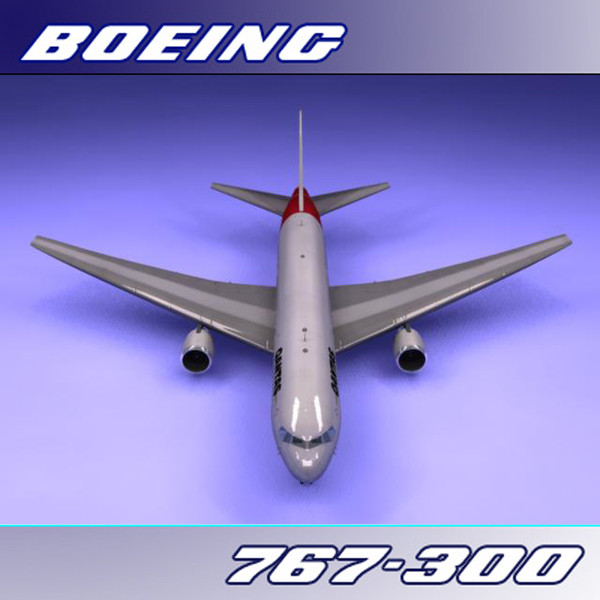 3d 767-300 qantas - Boeing 767-300 (Qantas) by PerspectX