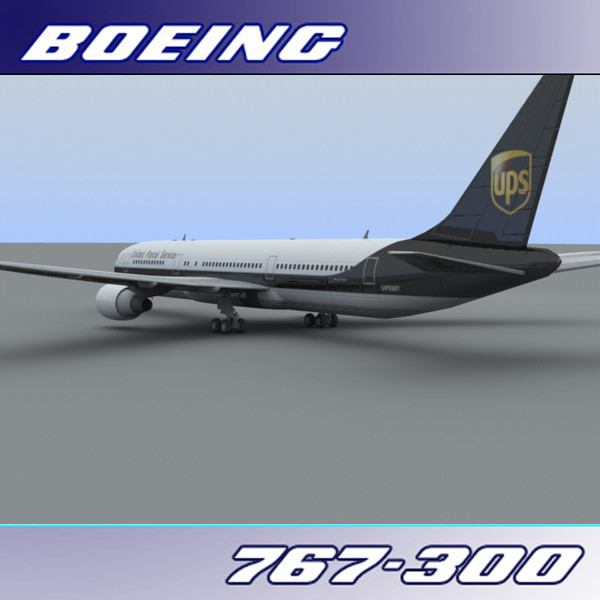 3dsmax 767-300 ups - Boeing 767-300 (UPS) by PerspectX