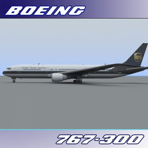 3dsmax 767-300 ups - Boeing 767-300 (UPS) by PerspectX