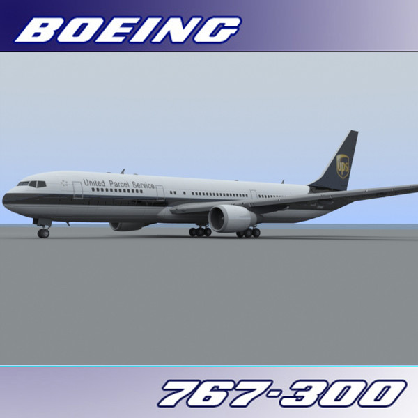 3dsmax 767-300 ups - Boeing 767-300 (UPS) by PerspectX