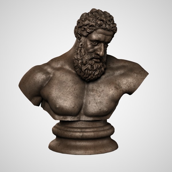 3d hercules bust - Hercules Bust by clay master