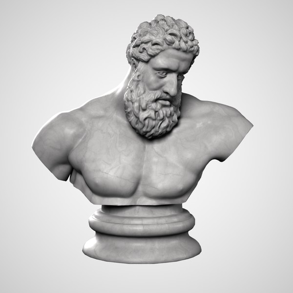 3d hercules bust - Hercules Bust by clay master