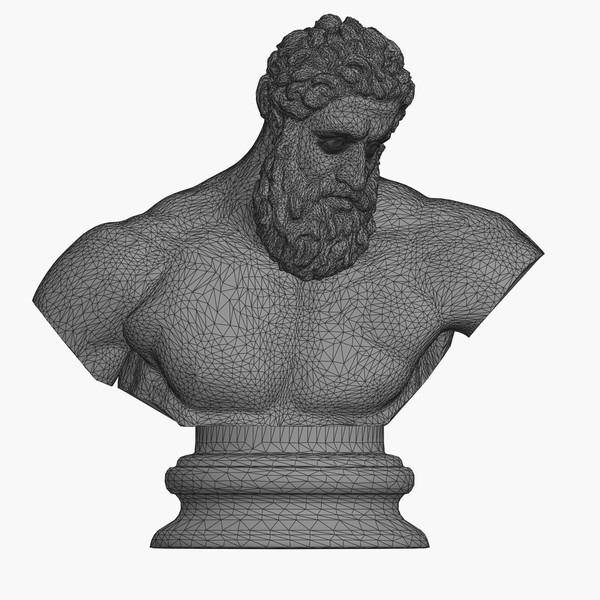 3d hercules bust - Hercules Bust by clay master