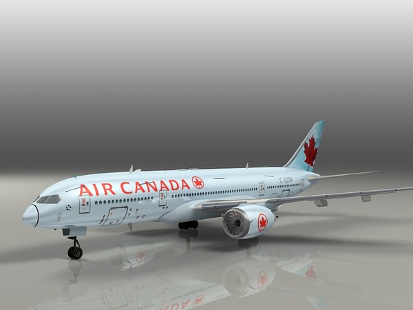 canada airliner 3d 3ds - canada airlines by hahm12
