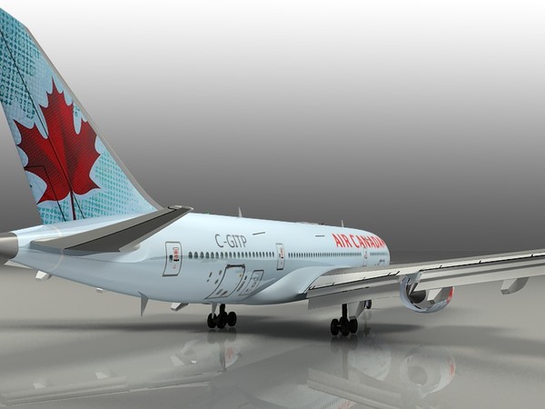 canada airliner 3d 3ds - canada airlines by hahm12
