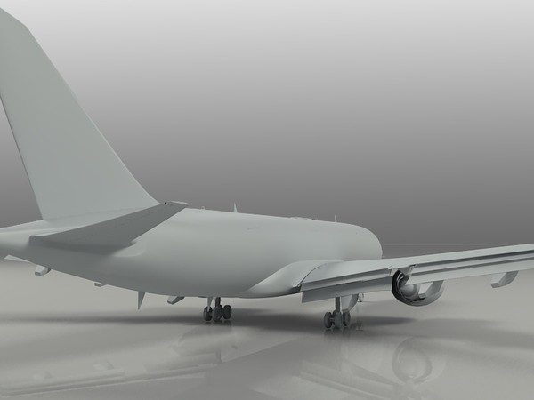 canada airliner 3d 3ds - canada airlines by hahm12