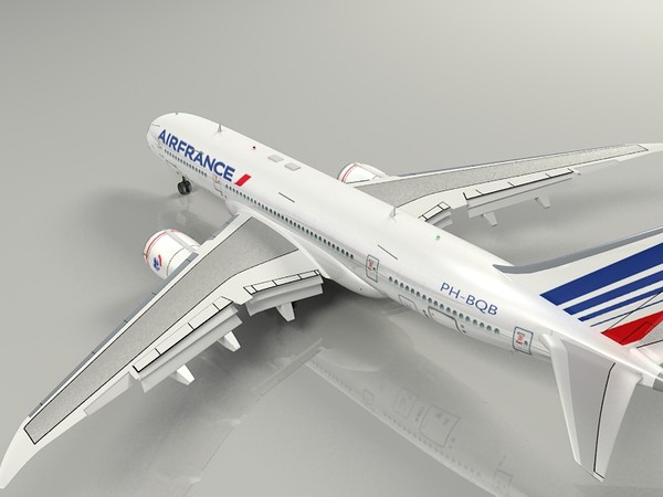 airplane france 3d 3ds - Air France by hahm12