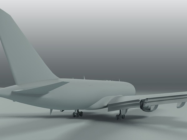 airplane france 3d 3ds - Air France by hahm12