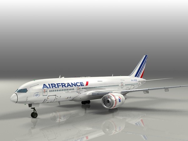 airplane france 3d 3ds - Air France by hahm12