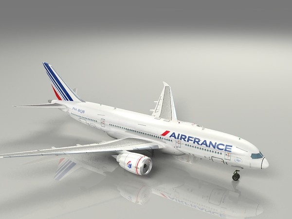 airplane france 3d 3ds - Air France by hahm12