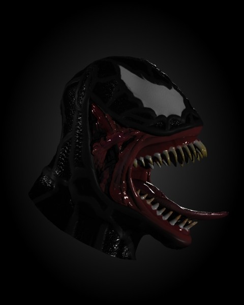 3d 3ds head marvel comic venom - Venom Marvel comic figure head by morzsamx