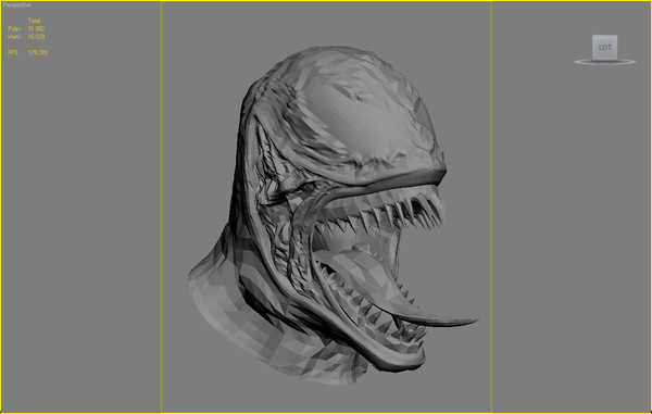 3d 3ds head marvel comic venom - Venom Marvel comic figure head by morzsamx