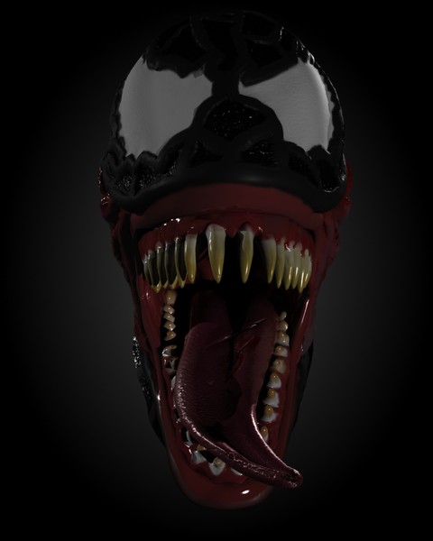 3d 3ds head marvel comic venom - Venom Marvel comic figure head by morzsamx