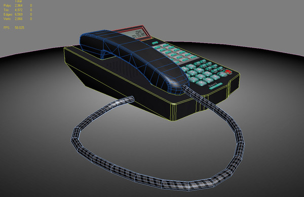 3d 3ds office desk phone - Desktop Phone by PolyPro