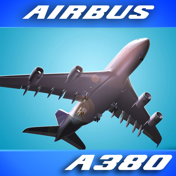 3d airbus a380 northwest airliner model - Airbus A380 Airliner (Northwest) by PerspectX