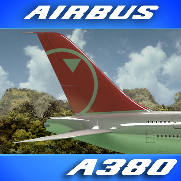 3d airbus a380 northwest airliner model - Airbus A380 Airliner (Northwest) by PerspectX