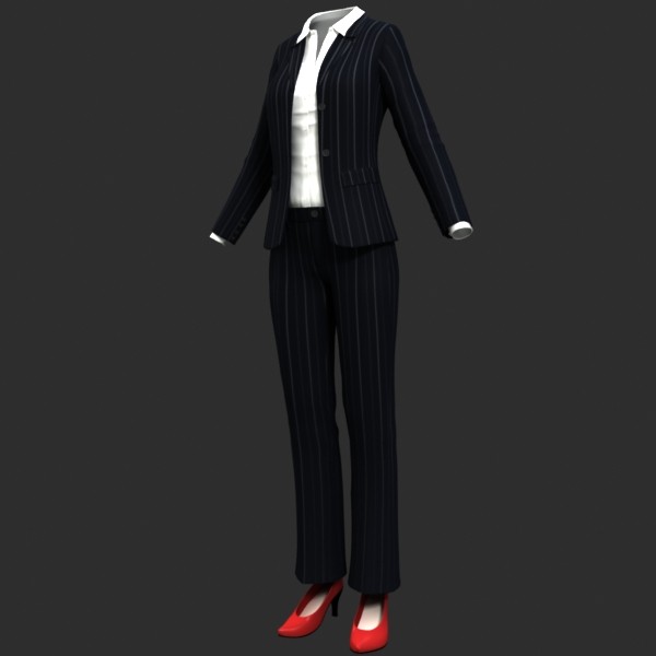 Female Suit 3d Model