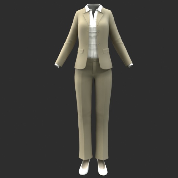 Female Suit 3d Model