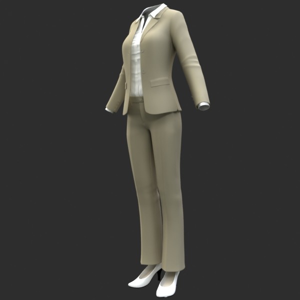 Female Suit 3d Model