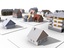 residential houses low poly