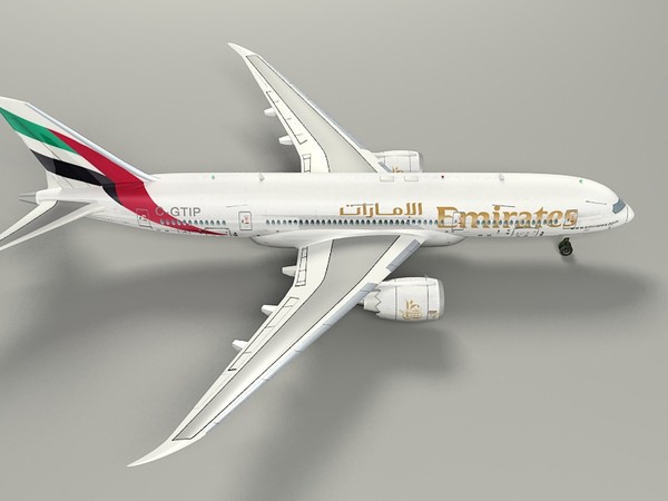 3d model fly emirates - emirates by hahm12
