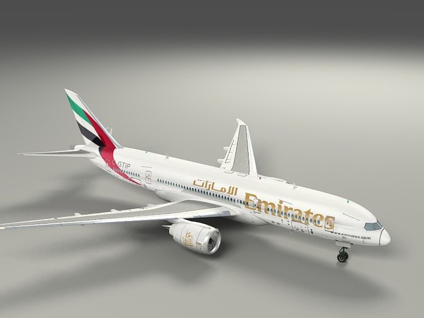 3d model fly emirates - emirates by hahm12