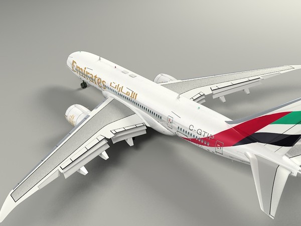 3d model fly emirates - emirates by hahm12