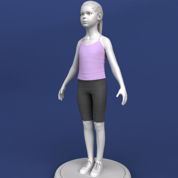 maya little girl - Realistic Little Girl 3d Model by Bitmapworld