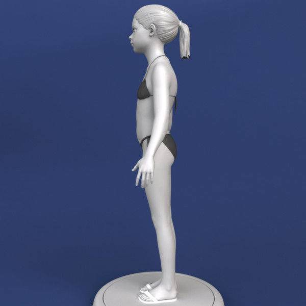 maya little girl - Realistic Little Girl 3d Model by Bitmapworld
