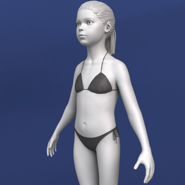 maya little girl - Realistic Little Girl 3d Model by Bitmapworld