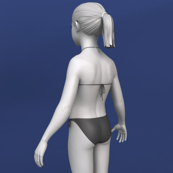 maya little girl - Realistic Little Girl 3d Model by Bitmapworld