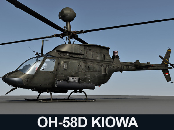 OH-58D Kiowa Warrior 3d model 3D Models