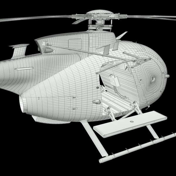 3d model mh-6e little bird helicopter - MH-6E Little Bird by NURMS