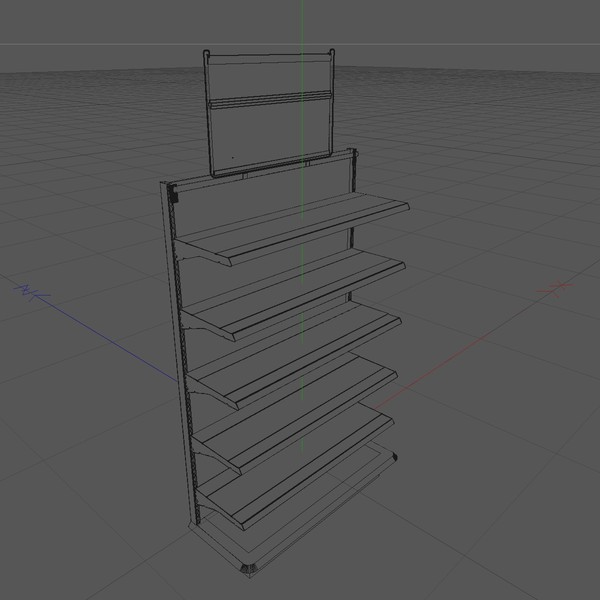 walmart endcap header 3d model - End Cap by ldikarev