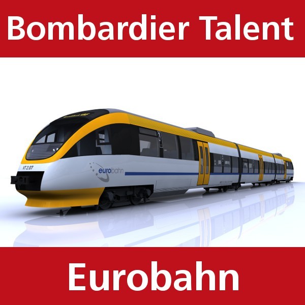 3d model talent passenger train eurobahn - BR643 Talent of Eurobahn by AliceFromLake
