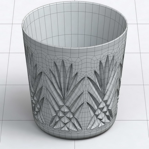 3d cut glass - Whisky Glass by Gravistar